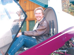 Lance Neibauer parks his Italian-made helicopter on his 25-acre ranch, which is where he spends most of his idle time.