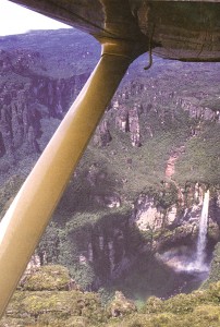 Venezuela’s Angel Falls, rising 3,212 feet, is named after Jimmy Angel, an adventurous American pilot who first saw the falls in 1933, while searching for a “river of gold.”