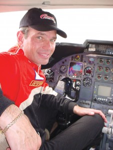 Barry Ellis, seen at the yoke of the Lear, says that only with time in the cockpit, at the wheel of a race car or yoke of a plane, can you expect to master the skill.