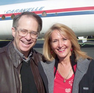 Elliot Sanders, president of VNYPROP, and Barbara Cesar, owner of Syncro Aircraft Interiors, co-hosted the VNYPROP BBQ.