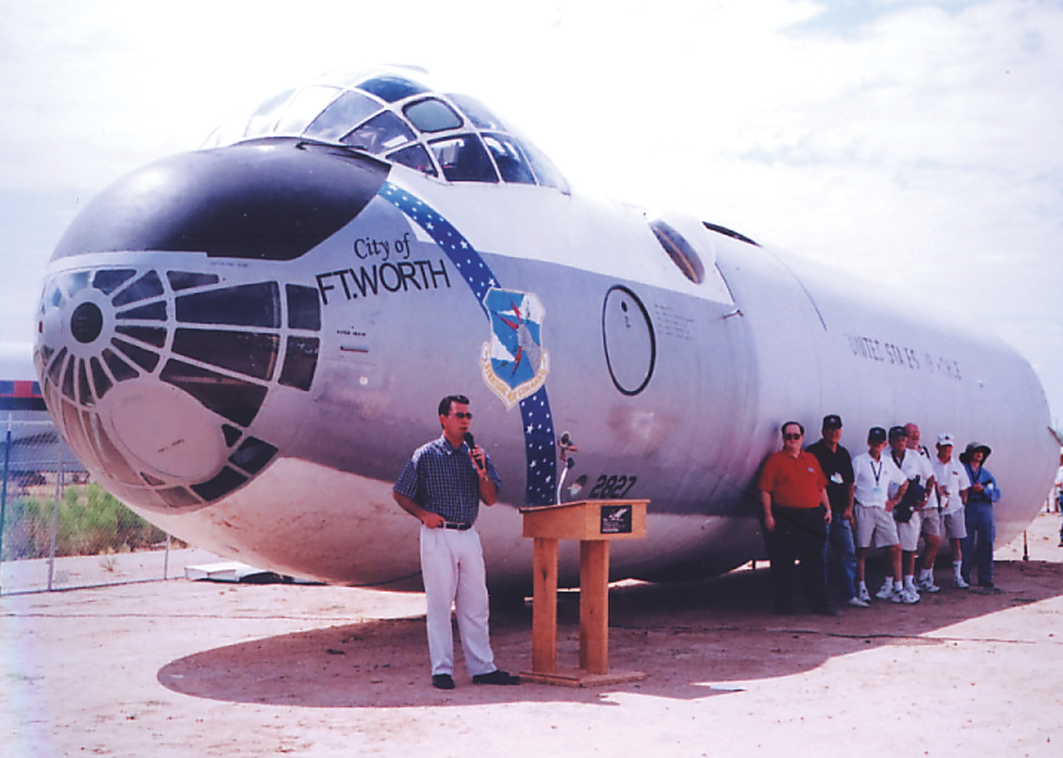 Tucson Mayor Welcomes B-36 Bomber to the Pima Air and Space Museum