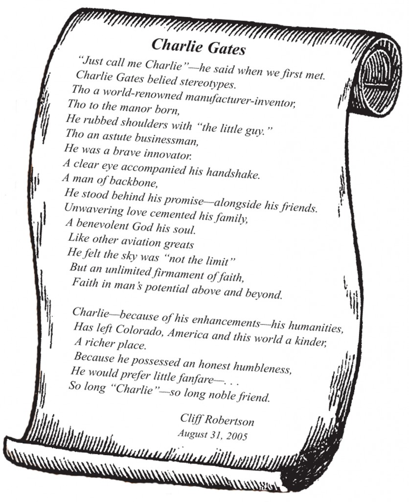 Charles C. Gates Jr.—Born in Motion 1 “Living Legend of Aviation