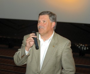 Centennial Airport Director Robert Olislagers served as master of ceremonies for the exclusive premiere of “One Six Right.”