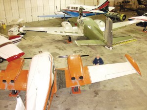 Pat Murphy, an airframe instructor at Paine Field’s aviation school, shows off some of the aircraft used to train aviation mechanics.