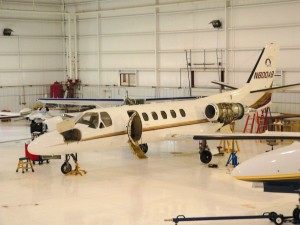 A 30,000-square-foot hangar at Rifle Jet Center houses the company’s FAR Part 145 repair service center and The Flight Department, its charter and aircraft management operation.