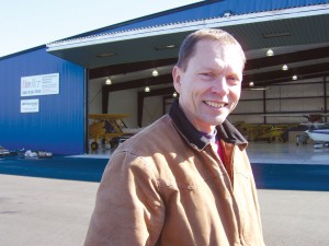 CEO Dean Holt outside ViaJet’s recently completed double hangar.