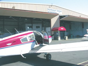 Northwest School of Aviation has consolidated its fleet of Piper aircraft in a move to this larger hangar at Paine Field, which also houses the new lightweight StingSport aircraft Dave Wheeler sells throughout the Pacific Northwest (regional dealer).