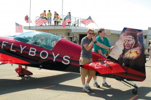 Flyboys” star David Ellison and his Extra 300 promoted the film at Oshkosh.
