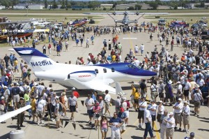 The announcement to go forward marketing the HondaJet comes one year after the plane made its world public debut at EAA AirVenture 2005.