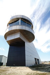 To facilitate development of the property closest to the airport’s terminal building, the airport constructed its new $1.3 million control tower a little further away from the main facilities.
