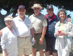L to R: Paula and Roy Harrow drove to the picnic, while Arnie Nelson showed up in a Cessna 340A, and Ira and Judy Gottfried arrived in an A36 Bonanza.