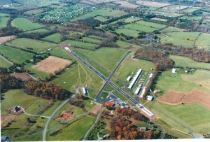 Alexandria Field is in a pastoral setting in northwestern New Jersey. In the lower portion of the photo, four of the 11 homes in the airpark are visible.