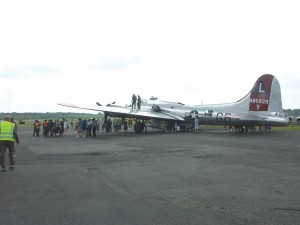 The B17 Flying Fortress, Yankee Lady, was the main attraction of the show. Out of the 12,000 B-17 bombers built during WWII, this aircraft is one of only about a dozen that are airworthy.