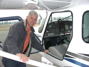 Through Pacific AeroSport, Chris Klix sells new models of Symphony aircraft. This one has a wide cabin and wing struts behind the door to provide more side visibility.