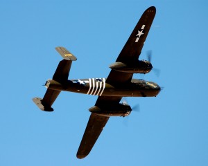 Barbie III shows off her distinctive white stripes, the markings of the 1st Air Commando Group.