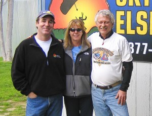 L to R: Russ Moran, Kim Smith and Jim Lawler are members of four-way Team Mayhem, which routinely uses SkyVenture Colorado to perfect their skydiving maneuvers.