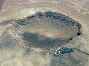 Meteor Crater marks the desert near Winslow.