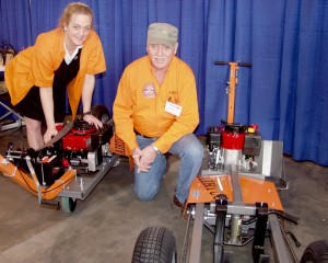 William Anson, creator of Airtug equipment, and his daughter Karen, who now runs the company, displayed their product line of aircraft towing products at the Northwest Aviation Conference and Trade Show, held near Seattle in January.