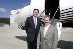 Brad Kost, CEO of Key Air and Keystone Aviation Services (left), and David Blackburn, president of Keystone Aviation Services, form a qualified management team.