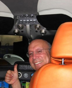 Yahuda Netanel is impressed with the layout of the D-Jet’s cockpit. He hopes to take delivery of his D-Jet in early 2009.