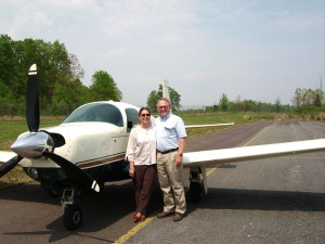 Richard Koehler restored this Mooney. His wife Jane likes to fly, but she’s not a pilot.