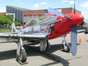 Mike Bertz displayed his P-51, Stang Evil.
