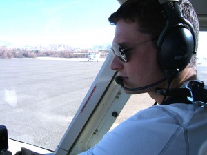 David Hixon received lessons from his grandfather when he turned 18 and got his pilot’s license a year later. He’s been working part time at the Palm Springs Air Museum for the past five years, as airplane mechanic and helicopter pilot.