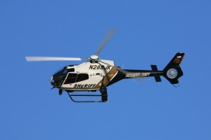 A Sacramento County Sheriff’s Department Eurocopter EC 120 and crew make a final approach to the static display area.