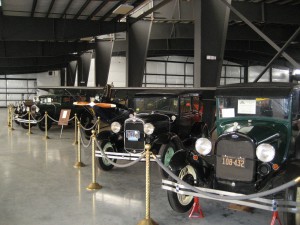 Rows of antique autos at the museum draw those who want to see examples of early ground transportation in America.