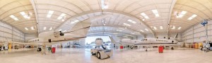 Beautifully constructed, this is one of many hangars owned by Castle & Cooke Aviation at Van Nuys Airport.