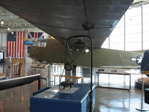 The Waco CG-4A occupies the main gallery room.