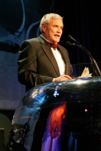 Jerry Lips acknowledges the Living Legends of Aviation during the 5th annual Living Legends of Aviation award ceremony at the Beverly Hilton.