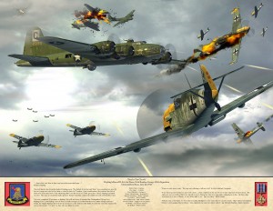 “A Day in the Clouds” reflects the memories of the crew of Kipling’s Error III of the 8th Air Force’s 96th Bomb Group during the Oschersleben Raid of July 28, 1943.