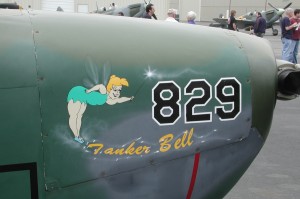Intriguing nose art decorates the right side of this Cessna O-2.
