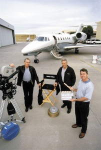 Before acquiring his Citation X (background), Sydney Pollack (left) owned a Lear 25, 35, 55 and then 60.