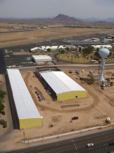 Desert Jet Center at Falcon Field Airport in Mesa, Ariz. will offer high-end, fully finished hangar facilities for owners of very light jets and other high-tech aircraft.
