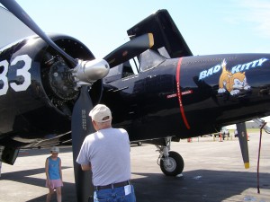 This rare Grumman F7F Tigercat, a twin-engine Navy fighter, was one of the most popular attractions at Paine Field’s General Aviation Day this year.