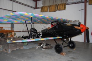 This replica Albatross, the first plane the Red Baron flew, is sporting its original paint scheme. The wing paint scheme was supposed to make it stealthy to anyone looking up.