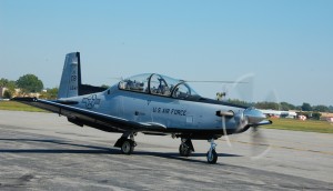 This U.S. Air Force T-6B made its first appearance at this year’s event. The Beechcraft T-6B is a Joint Primary Aircraft Training System aircraft, with an advanced avionics suite that includes a head-up display and multifunction displays.